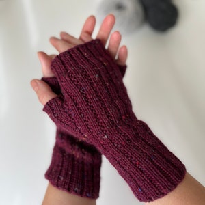 Knit fingerless gloves, fingerless women mittens, knitted hand warmers, fingerless mitts, spring gloves, autumn gloves, softknitshome image 1