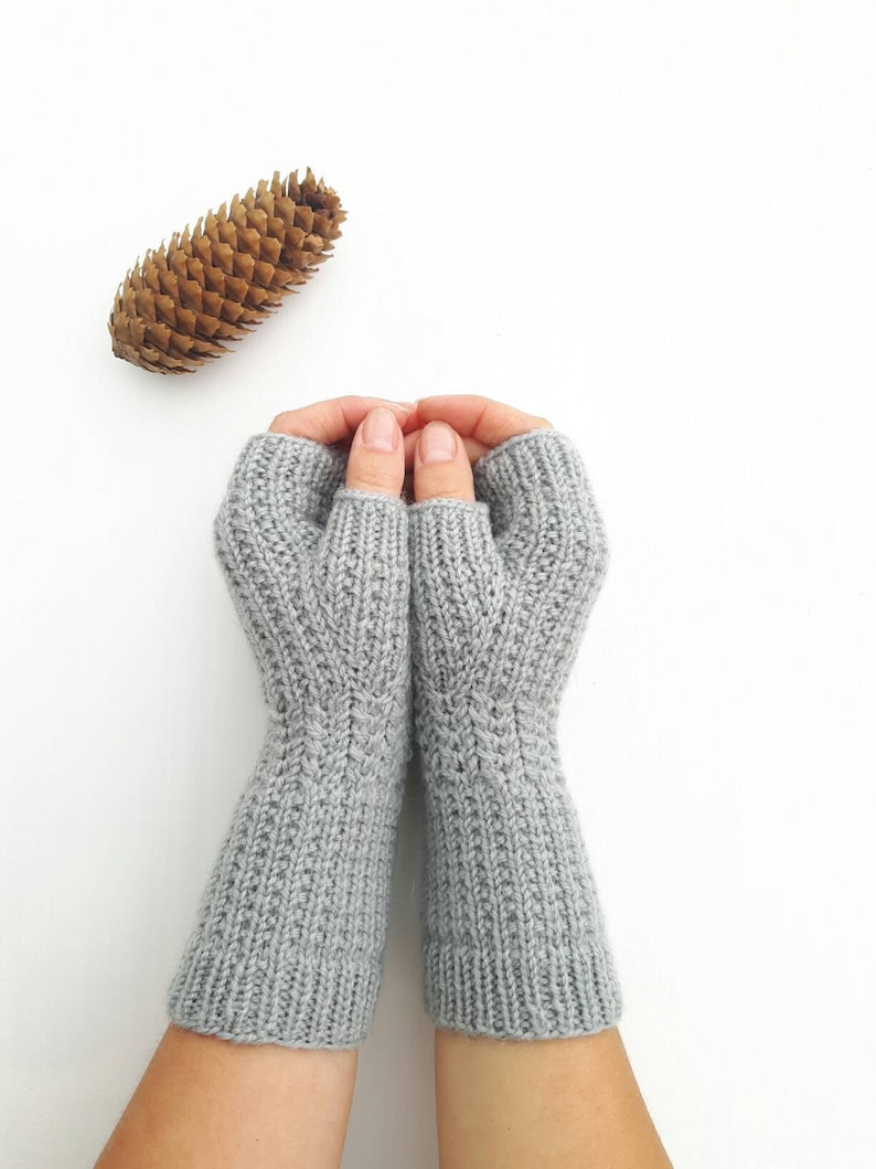 Knit arm warmers knitted hand warmers fingerless gloves wool Etsy