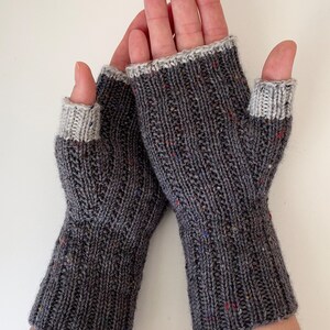 Knit fingerless gloves, fingerless women mittens, knitted hand warmers, fingerless mitts, spring gloves, autumn gloves, softknitshome zdjęcie 6