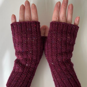 Knit fingerless gloves, fingerless women mittens, knitted hand warmers, fingerless mitts, spring gloves, autumn gloves, softknitshome image 2
