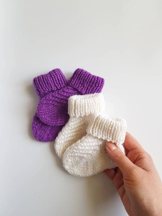 purple baby socks