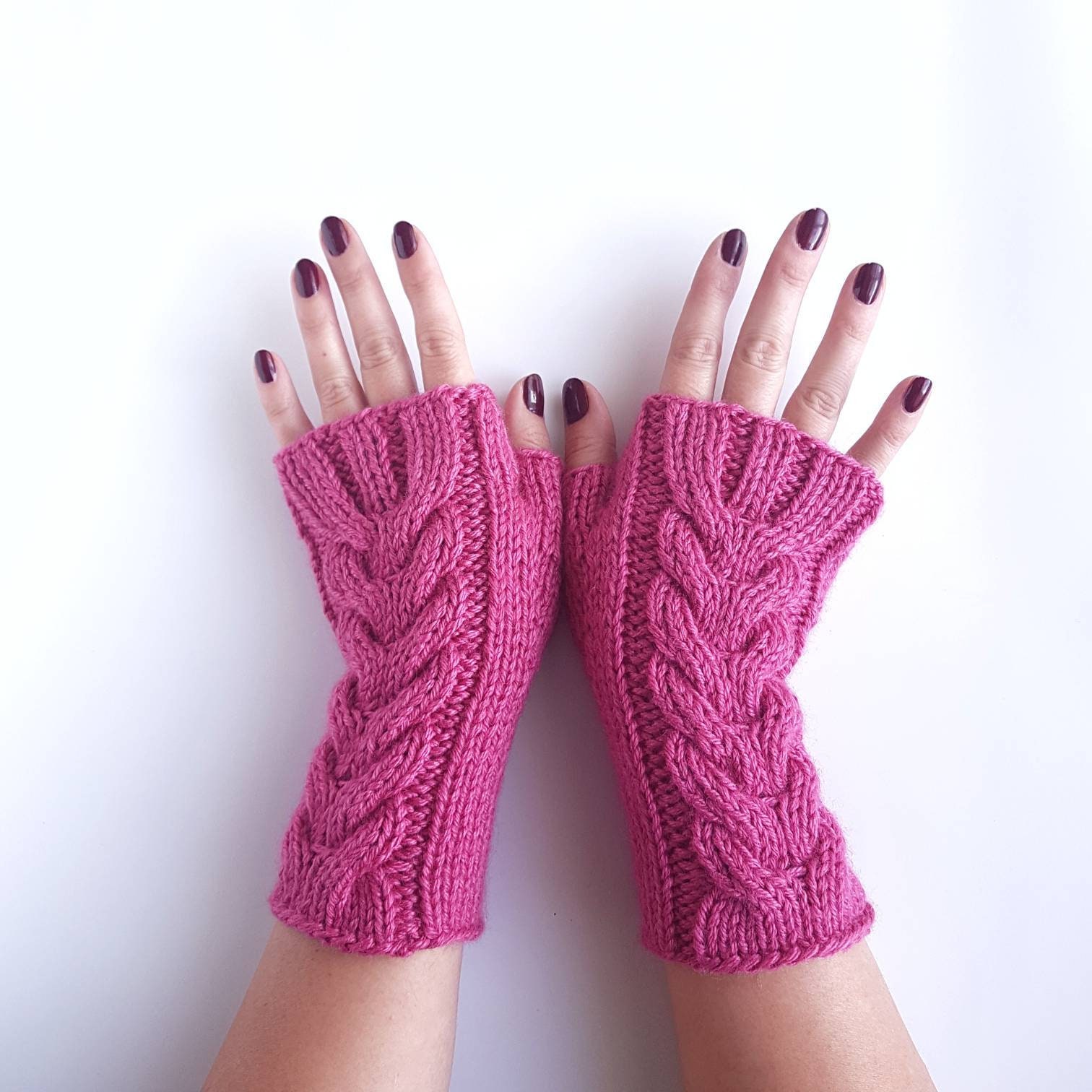 Guantes Sin Dedos Tejidos Para Mujer Woogwin Calentadores Guantes Sin Dedos Tejidos Para Mujer Woogwin Calentadores