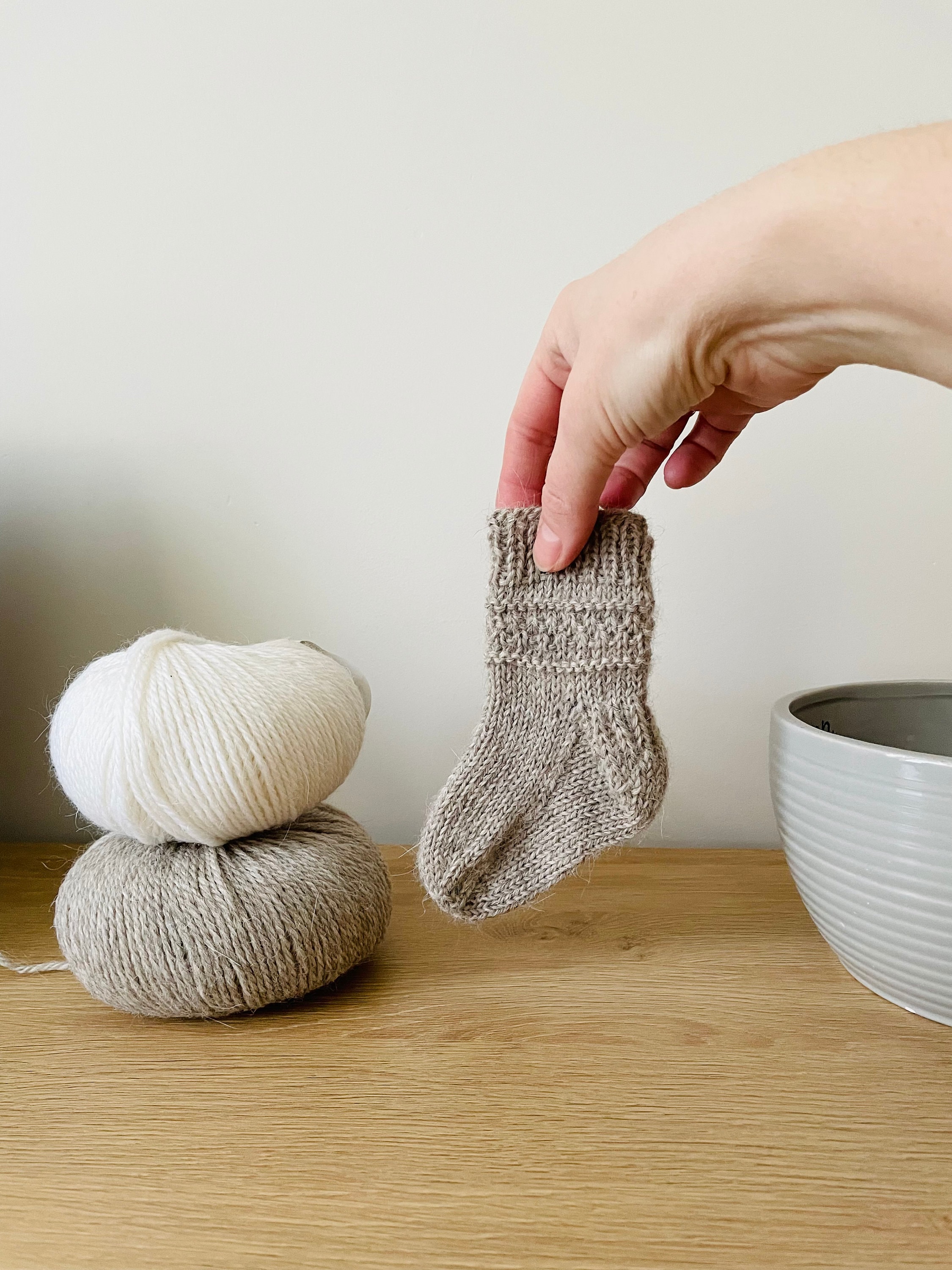 Knit newborn socks, wool baby socks, alpaca wool socks for baby, knitted baby leg warmers, softknitshome