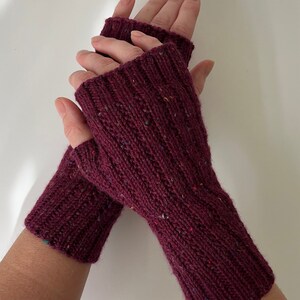 Knit fingerless gloves, fingerless women mittens, knitted hand warmers, fingerless mitts, spring gloves, autumn gloves, softknitshome image 5