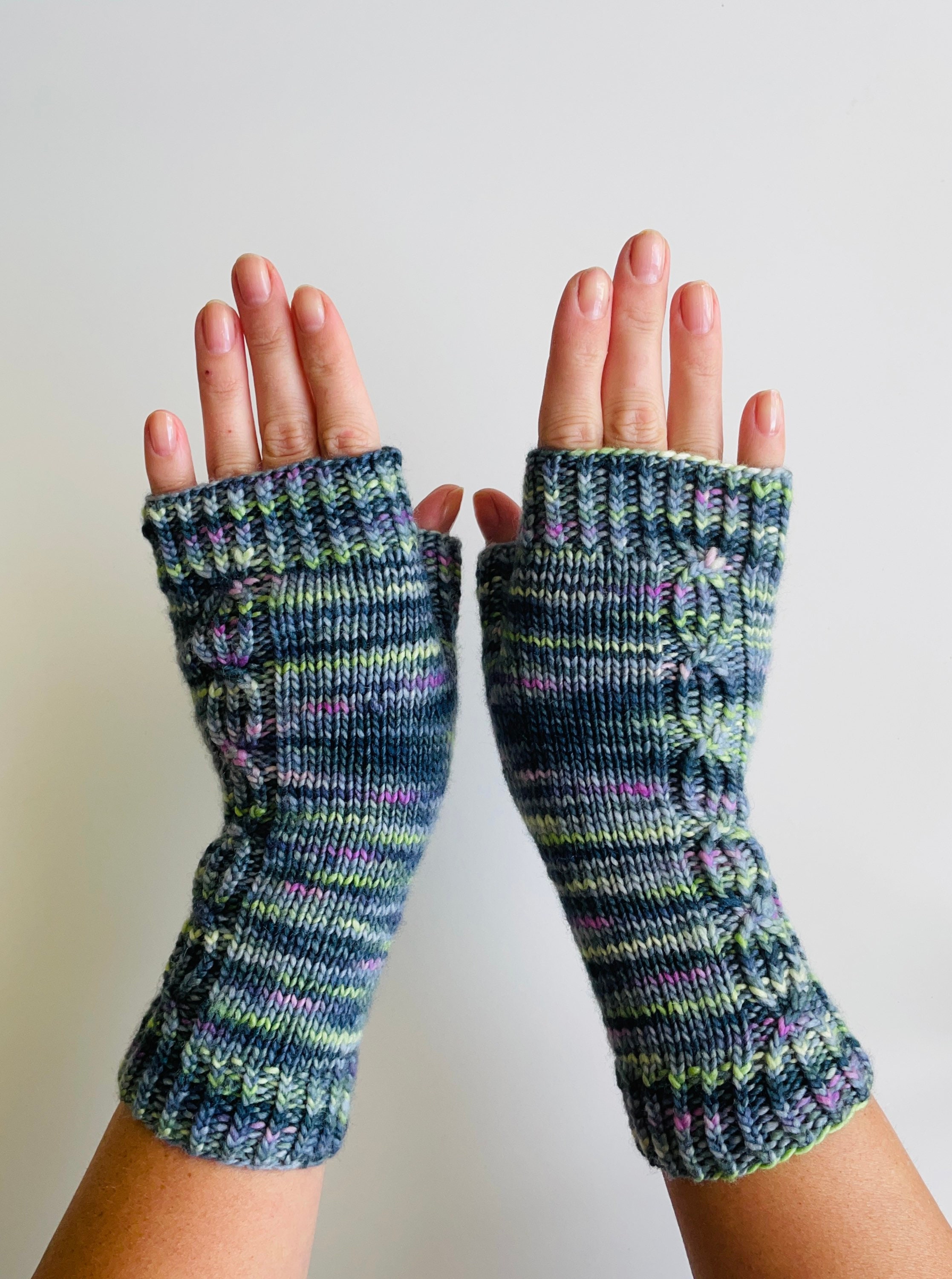Knit Fingerless Gloves Pattern Knitting Pattern Pdf Etsy