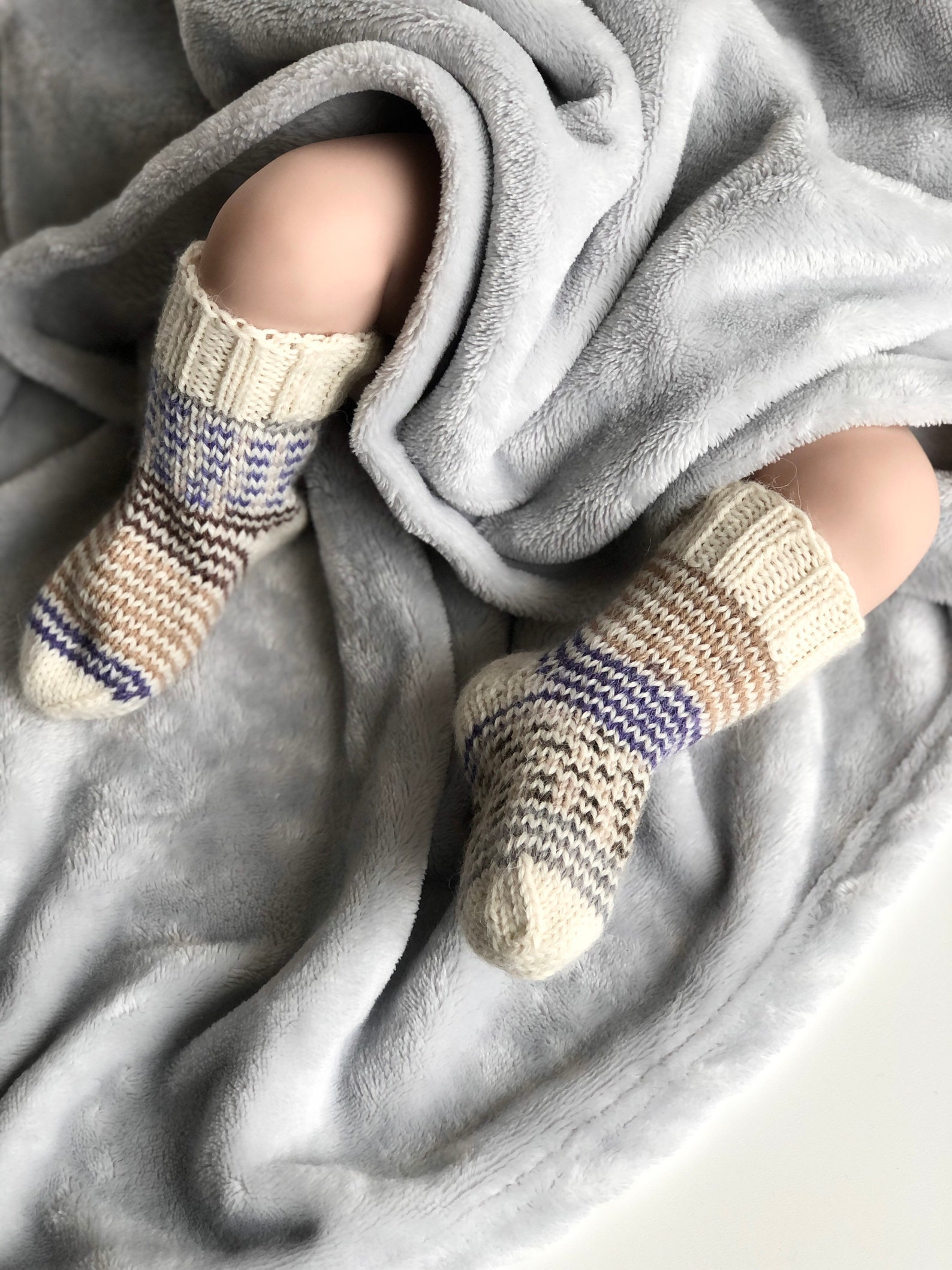 Knit baby socks alpaca wool socks for baby white handknit Etsy