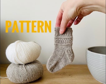 Knit Baby Socks Pattern: Unisex Newborn Knitwear (PDF Pattern)