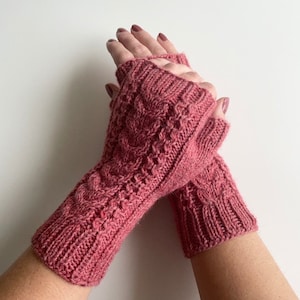 Knit fingerless gloves, fingerless women mittens, knitted arm warmers, fingerless mitts, spring gloves, autumn gloves, softknitshome