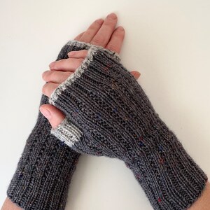 Knit fingerless gloves, fingerless women mittens, knitted hand warmers, fingerless mitts, spring gloves, autumn gloves, softknitshome zdjęcie 8