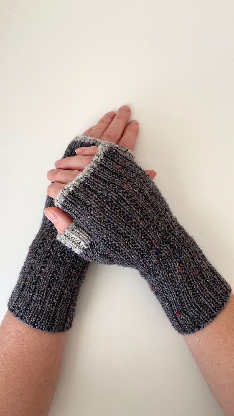 Knit fingerless gloves, fingerless women mittens, knitted hand warmers, fingerless mitts, spring gloves, autumn gloves, softknitshome zdjęcie 8