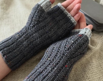 Knit fingerless gloves, fingerless women mittens, knitted hand warmers, fingerless mitts, spring gloves, autumn gloves, softknitshome