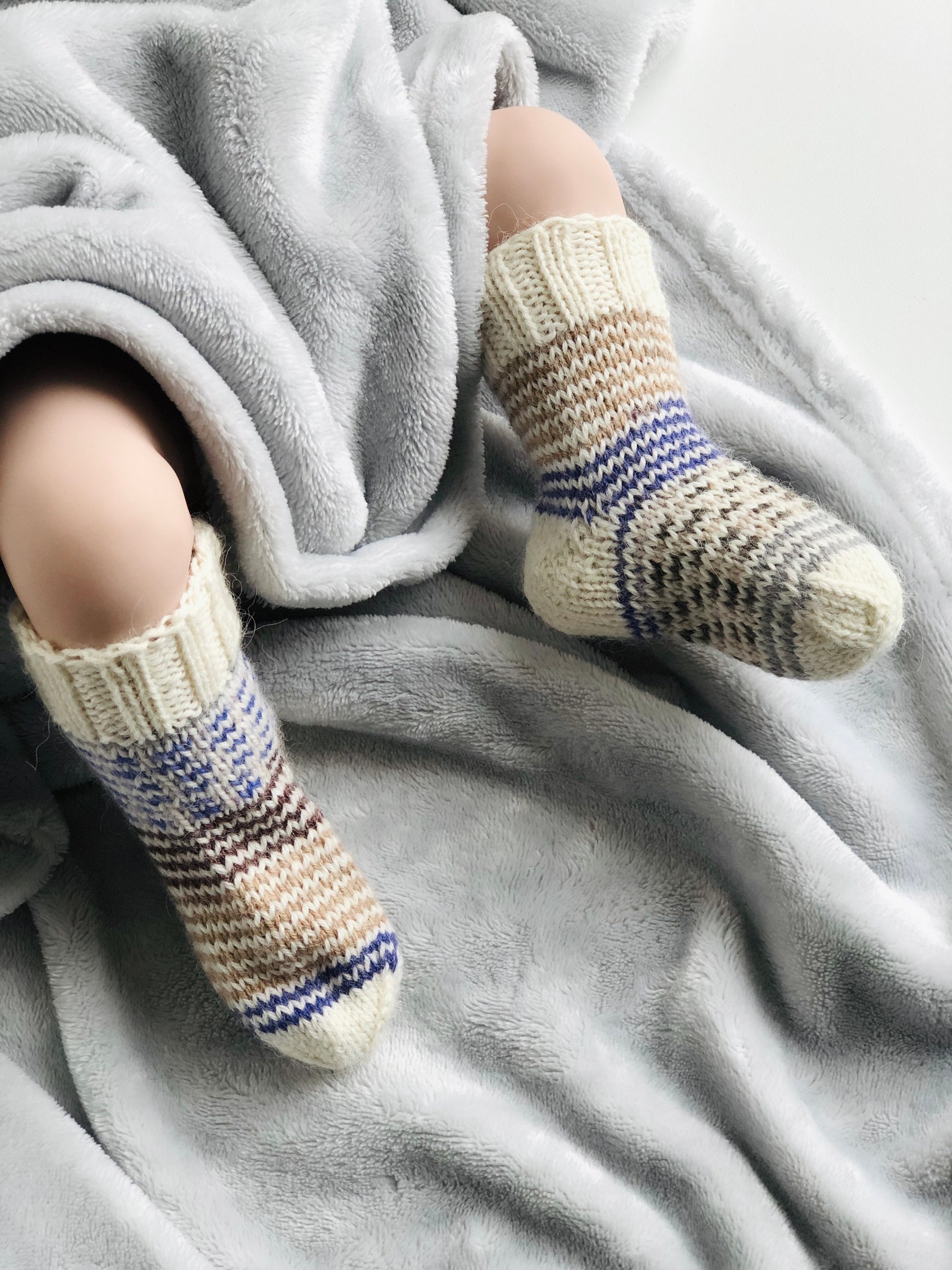 Knit baby socks alpaca wool socks for baby white handknit Etsy