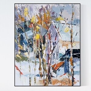 Primeira neve pintura a óleo arte de parede em tela de papelão arte moderna decoração pinturas de retrato a óleo como presentes significativos para entes queridos