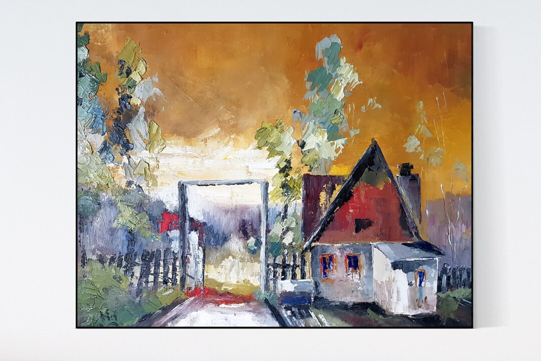 Evening Rural Scenery Wall Art Rural Wall Art Sunset Wall Art Etsy