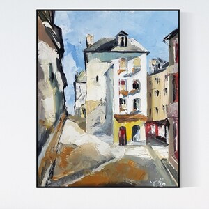 Pintura de canto de rua arte de parede arte de cidade para escritório sala de estar arte de cidade itália arte de rua itália arte de bairro arte de parede
