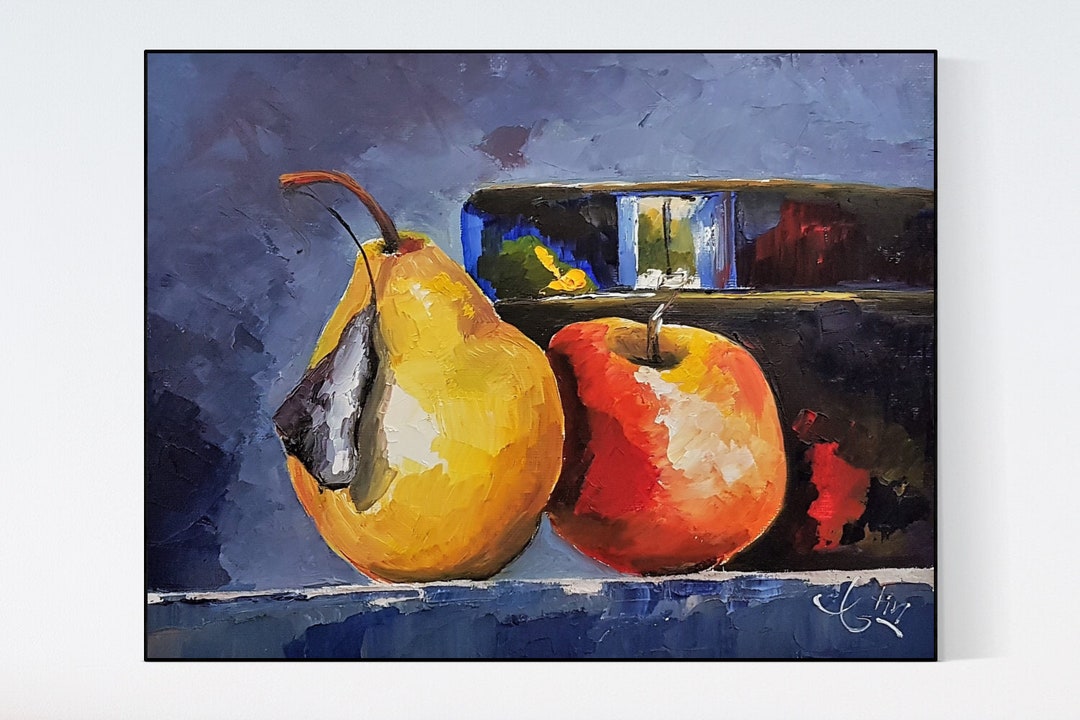 果物の静物 油彩画 Yahoo!オークション - 絵画 油彩画 久保政雄 果物 静物画
