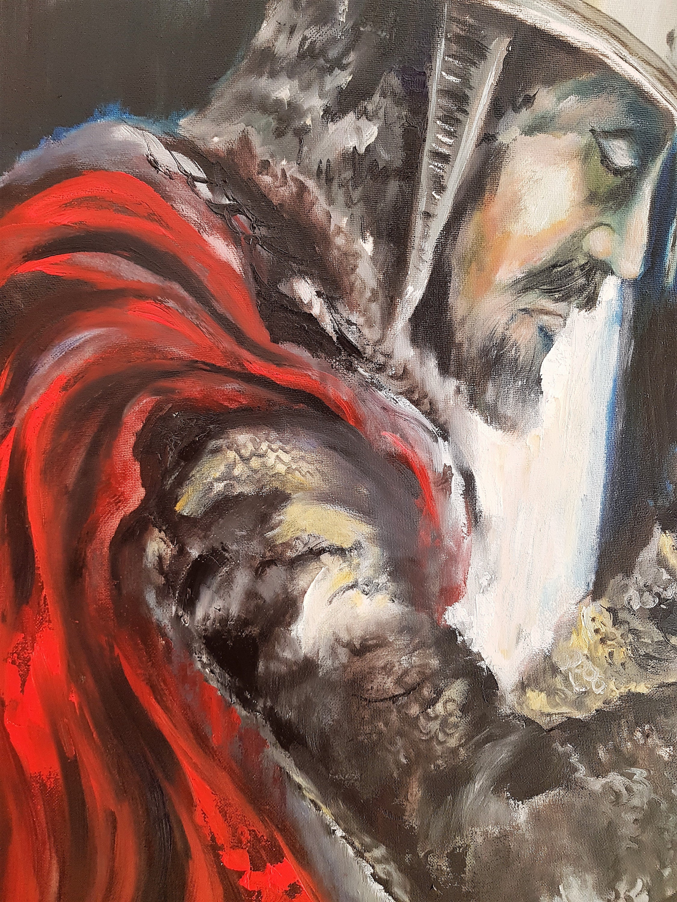 Tableau Toile Chevalier Templier - 50 X 70 Cm - Neuf - Déco Murale Originale