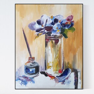 Flores e tinta abstrata flor pintura floral arte da parede decoração de flores silvestres decoração do berçário vegetação arte da parede sala de estar decoração da parede