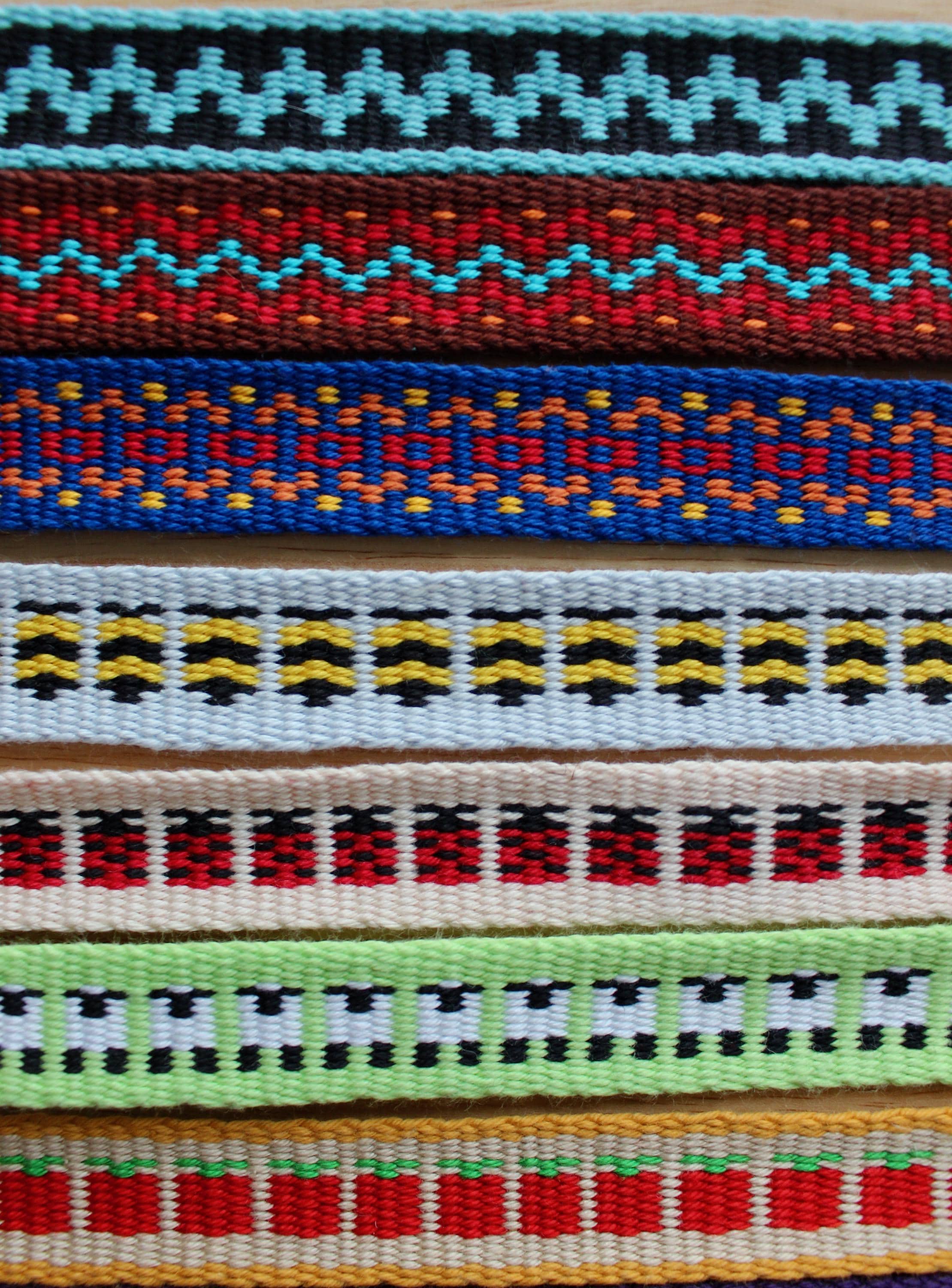 PATTERNS: Turned Krokbragd Motifs for Inkle Weaving and Blank Grids ...