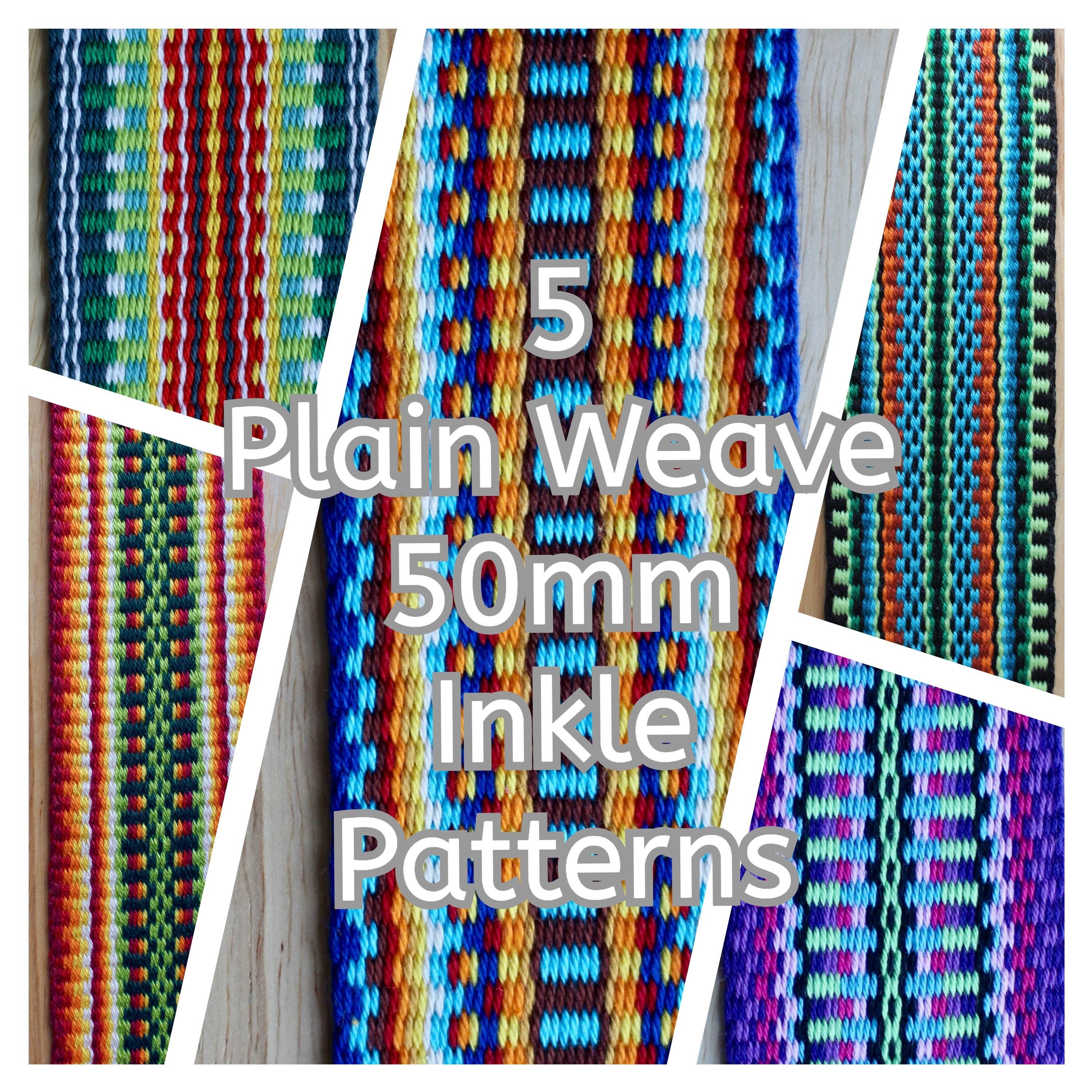 Simple Inkle Weaving Patterns 5 Plain Weave, Inkle Weaving Patterns - 50mm - Etsy