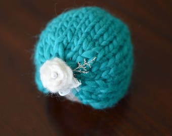 KNIT PATTERN- Lola Beanie; Knitting pattern; Beanie; Turban Beanie; Newborn photography prop; Baby photography prop