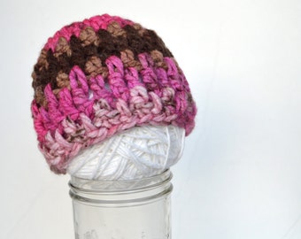 CROCHET PATTERN Chunky Pixel Beanie