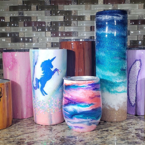 DESIGN Your Own Custom EPOXY Tumbler, Personalized Stainless Steel Tumbler, Custom Water Bottle, Double Walled Tumbler, Custom Travel Cup