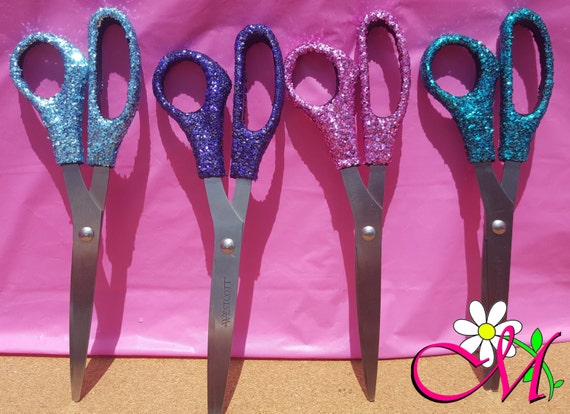 Glitter Scissors, Office Supplies, Craft Scissors, Full Size Scissors, Pink  Scissors, Purple Scissors, Office Scissors, School Scissors 