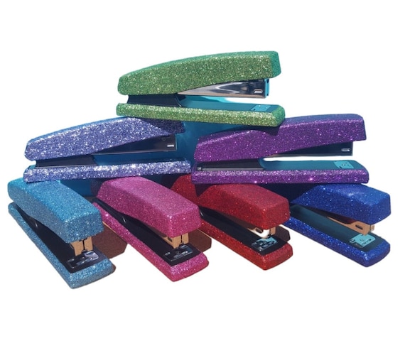 1 Glitter Stapler, Pink Glitter Stapler, Purple Stapler, Blue Stapler, Red  Stapler, Office Supplies, Teacher Gifts, Glitter Desk Accessories 