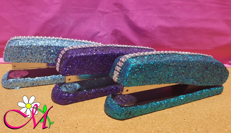 Red Rhinestone Stapler Glitter Stapler, Full Size, (your Choice of Color), Gold Stapler, Pink ...