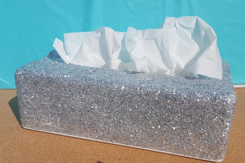 Glitter Tissue Box Covers Your Choice of Glitter Color Etsy