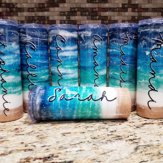 1 CUSTUM BEACH Stainless Steel EPOXY Tumbler, Resin Beach Tumbler, Beach  Themed Cup, Beach Cup, Personalized Beach Travel Cup, Resin Beach 