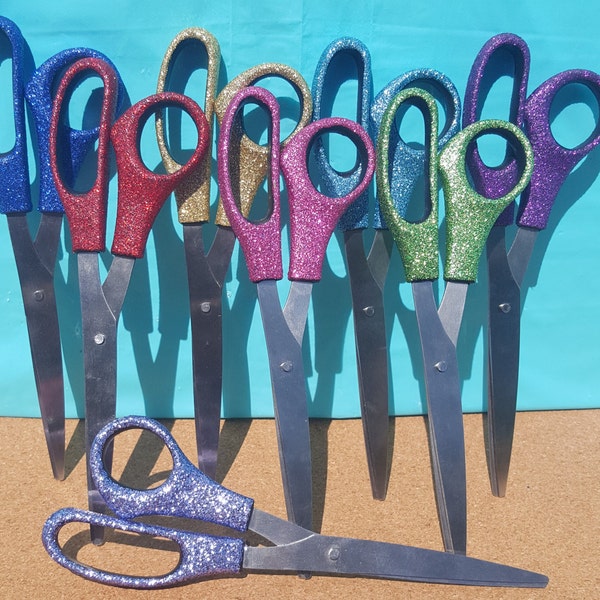 Glitter Office Scissors, Pink Scissors, Blue Scissors, Red Scissors, Purple Scissors, Green Scissors, Gold Scissors, (Your Choice of Color)