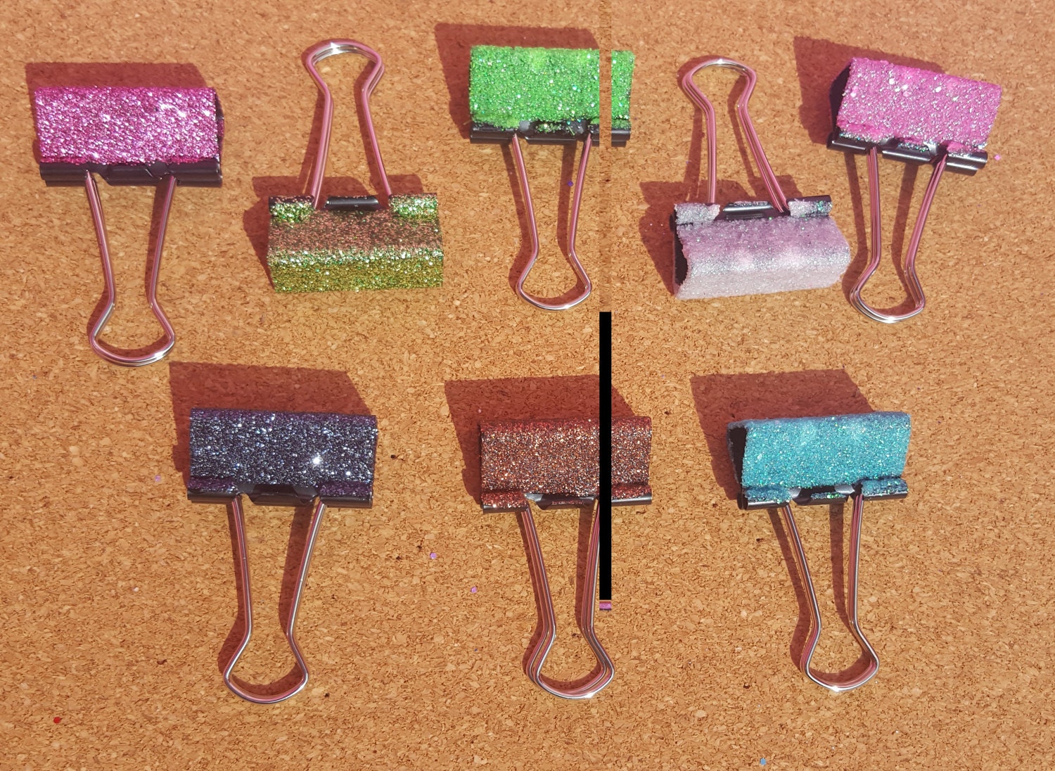 Extra Fine Glitter Binder Clips (metal) (32mm) (your Choice of Color ...