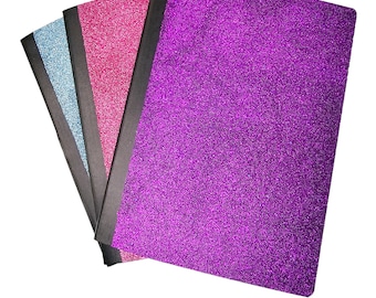 Glitter Composition Notebook, Journal,  Diary, (Your Choice of Color), Pink Composition Notebook, Blue Composition Notebook, Notebook