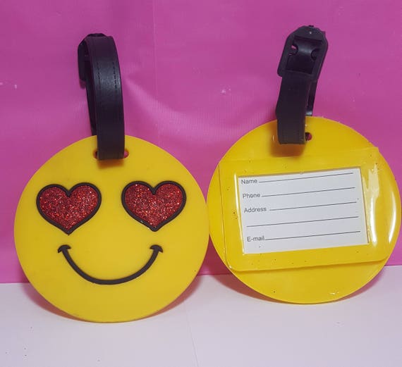 emoji luggage tag