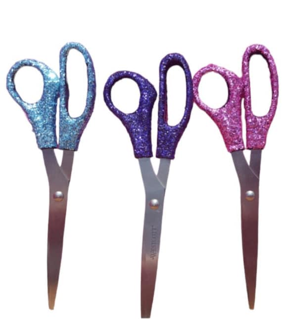 Glitter Scissors, Office Supplies, Craft Scissors, Full Size Scissors, Pink  Scissors, Purple Scissors, Office Scissors, School Scissors 