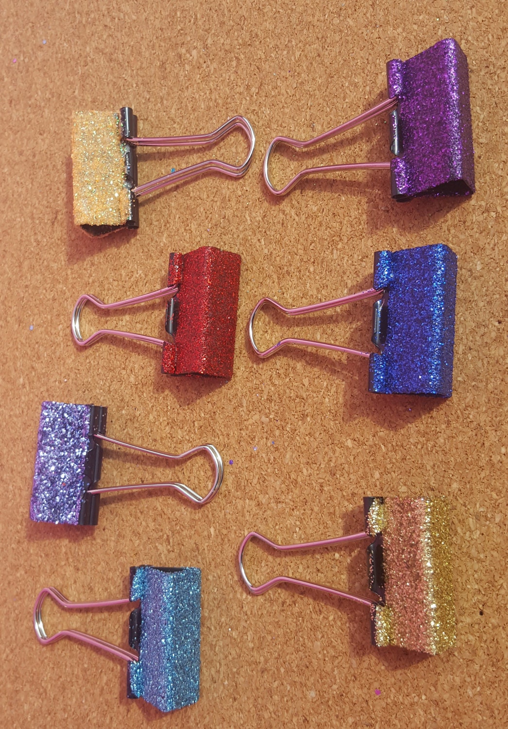 Extra Fine Glitter Binder Clips (metal) (32mm) (your Choice of Color ...