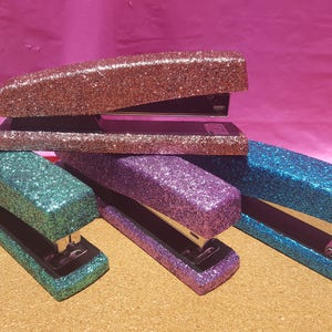 Glitter Staples, your Choice of Color, Pink Staples, Blue Staples