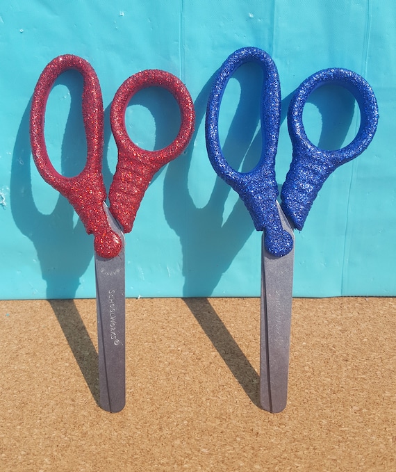 Glitter School Scissors, Kid School Scissors, Pink Scissors, Blue