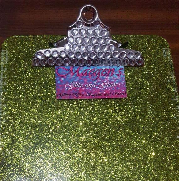 Personalized Glitter Clip Board, Monogrammed Clipboard, Office