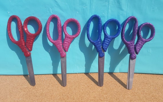 Glitter School Scissors, Kid School Scissors, Pink Scissors, Blue