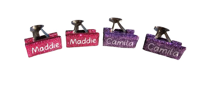 Personalized Pink Glitter Office Supplies, Custom Pink Office Set with Name, Pink Tape Dispenser, Pink Stapler, Pink Scissors, Office Decor image 2