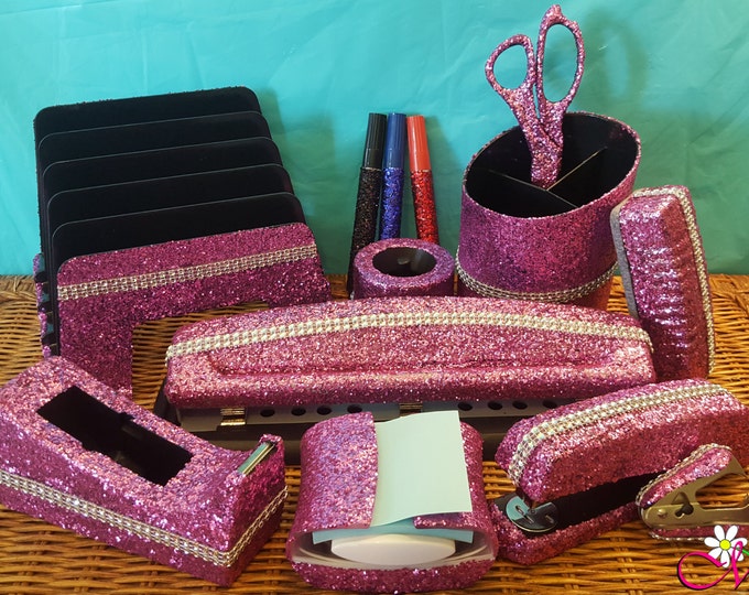 Glitter Office Supplies Teacher Supplies Teacher Gift Etsy