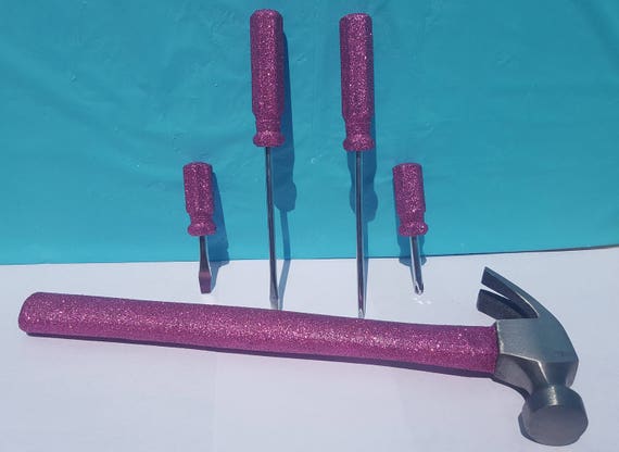 Pink Glitter Tool Set, your Choice of Color, Screwdrivers, Pink  Screwdrivers, Pink Tools, Pink Hammer, Hammer, Blue Tools, Purple Tools 