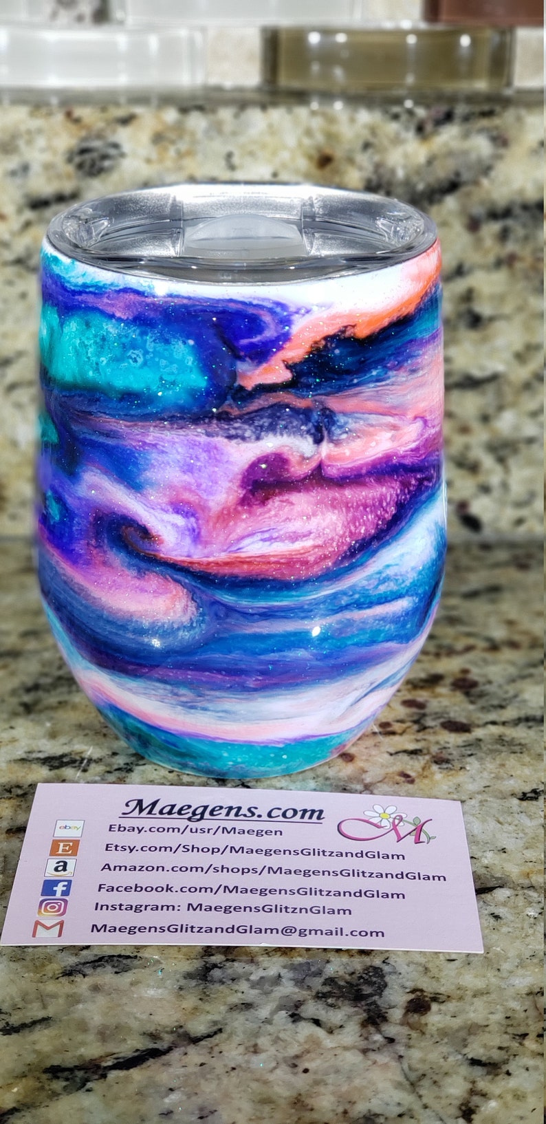 EPOXY- Alcohol Ink Swirl Stainless Steel Tumbler (can Be Personalized ...