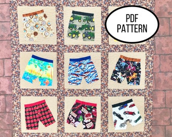 Applique Quilt PDF Pattern, Boxers Embellished Quilt Pattern, Men's Boxer Shorts, Fat Quarter Friendly, Hand Machine Applique Wall Hanging