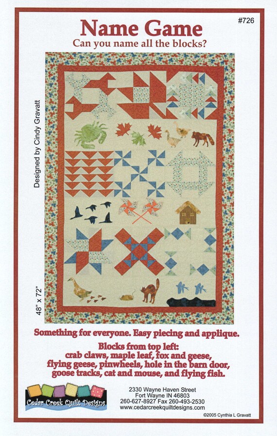 applique quilt PATTERN CLEARANCE Flying Fish Gum Leaves in the Pool