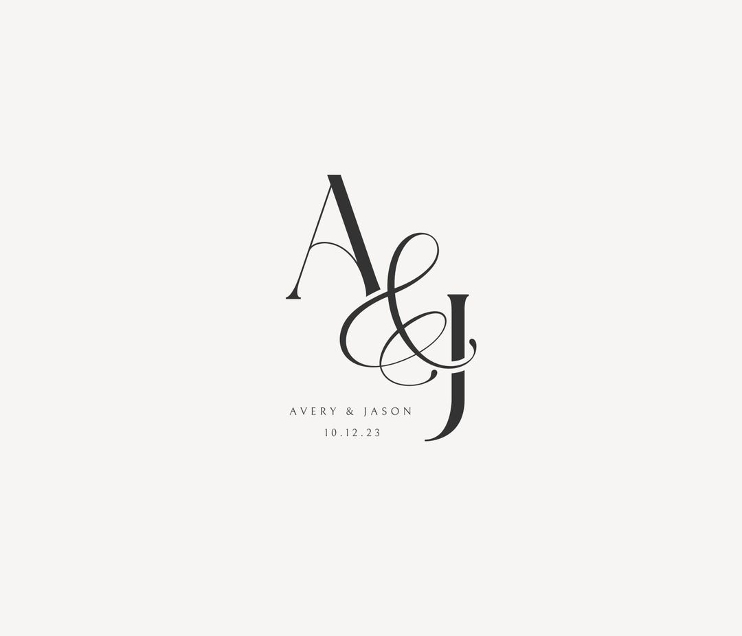 Minimalist Wedding Logo SVG, Custom Monogram Logo, Wedding Logo Design ...
