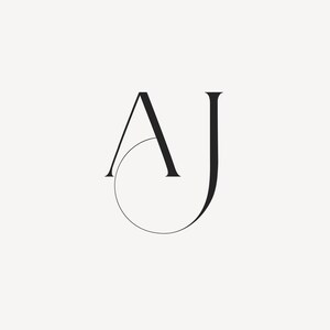 HUWELIJKSMONOGRAM Logo, Letter AJ, A & J, Digitale download, Dansvloerlogo, ontwerplogo uitnodigingskaart, Instant Download